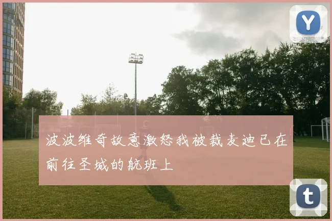波波维奇故意激怒我被裁麦迪已在前往圣城的航班上